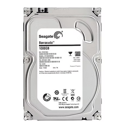 Seagate 1T HDD on a white background