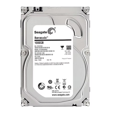 Seagate 1T HDD on a white background