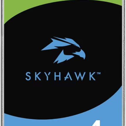 Seagate SkyHawk hard drive with 4TB capacity on a white background