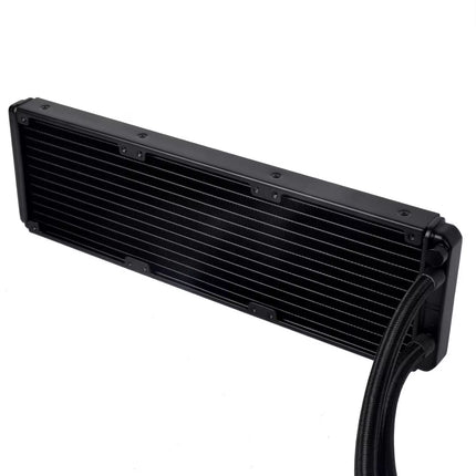 Black radiator on a white background