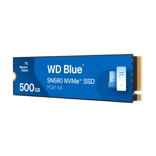 WD Blue SN580 NVMe SSD on a white background