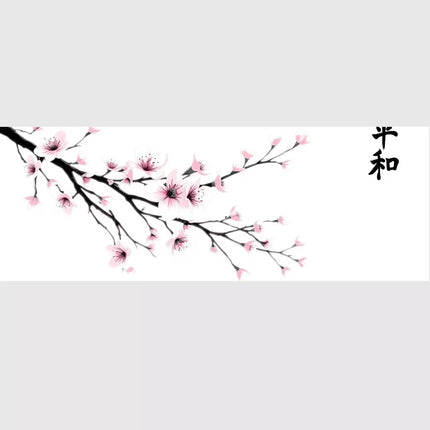 Gaming Mouse Pad with pink flowers on a white background