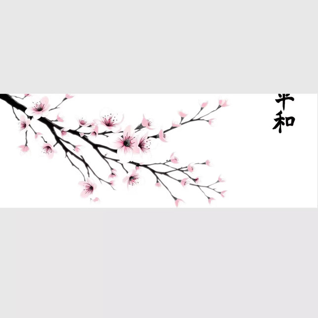 Gaming Mouse Pad with pink flowers on a white background