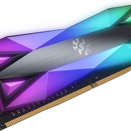 Corsair Dominator RGB RAM module with a multi-color RGB gradient heat spreader on a white background.