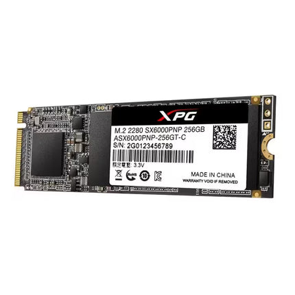 XPG M.2 2280 SX6000PNP 256GB SSD on a plain white background.