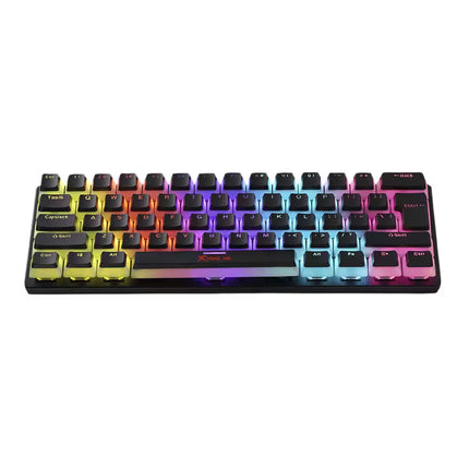 Gaming keyboard with RGB lighting on a white background