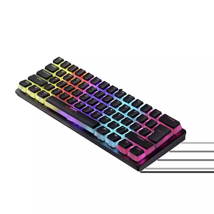 Gaming keyboard with RGB lighting on a white background