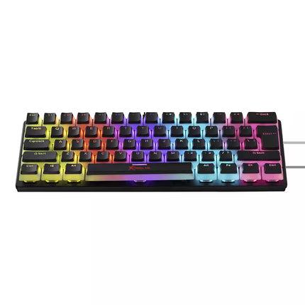 Gaming keyboard with RGB lighting on a white background