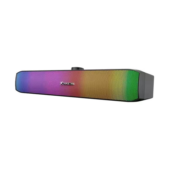 Multicolored LED light bar with XciteMe branding on a white background