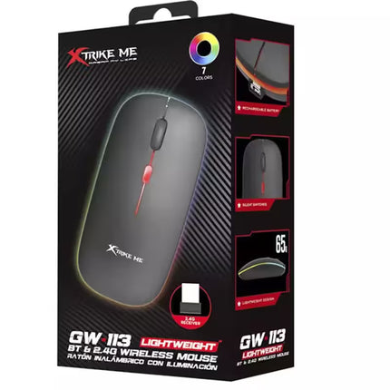 Xtrike Me GW 113 wireless mouse packaging on a white background