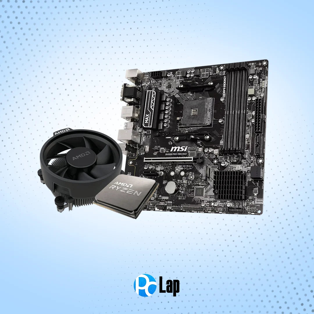 MSI B450M PRO-VDH MAX + AMD Ryzen™ 5 5600 MPK With Fan - (NEW) - 3 MSI B450M PRO-VDH MAX + AMD Ryzen™ 5 5600 MPK With Fan - (NEW) - 3