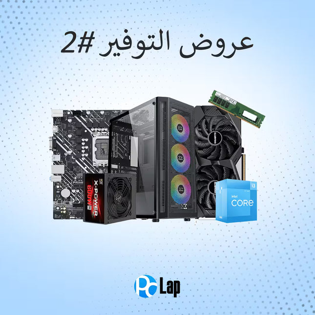 Computer hardware components on a blue background with 'PcLap' branding.