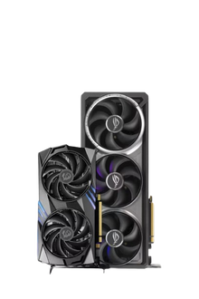 Graphics card with four fans on a white background