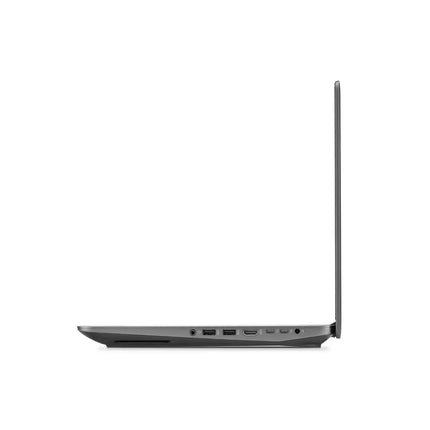 Side view of a laptop on a white background