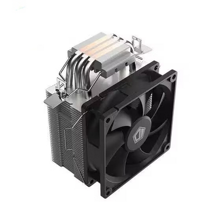 Top-down view of the ID-COOLING SE-903-SD V3 CPU cooler showing its base and direct-touch copper heat pipes.   
