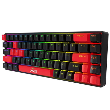 Keyboard with RGB backlighting on a white background