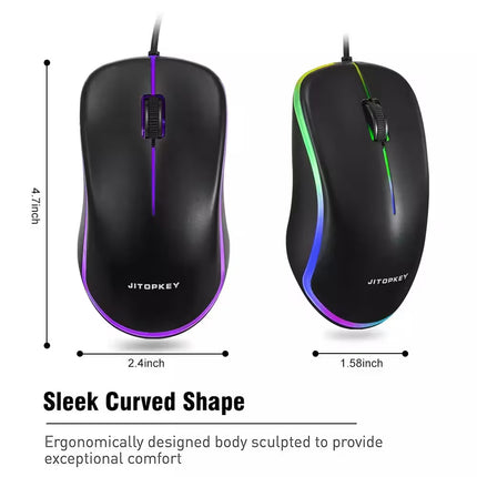 JITOPKEY M120 Mouse – Optical Sensor 1000 DPI (Black) (NEW) 1 Month Warranty