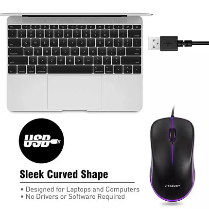 JITOPKEY M120 Mouse – Optical Sensor 1000 DPI (Black) (NEW) 1 Month Warranty
