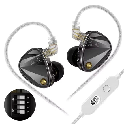 KZ Vader Pro in-Ear Monitors Gaming Earbuds, Triple Dynamic Driver IEM with 4 Tuning Switches (NEW) 30 Days Warranty