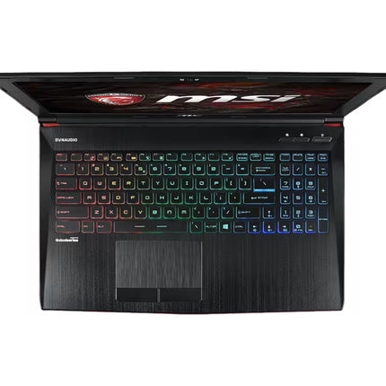 Gaming laptop with RGB keyboard on a white background