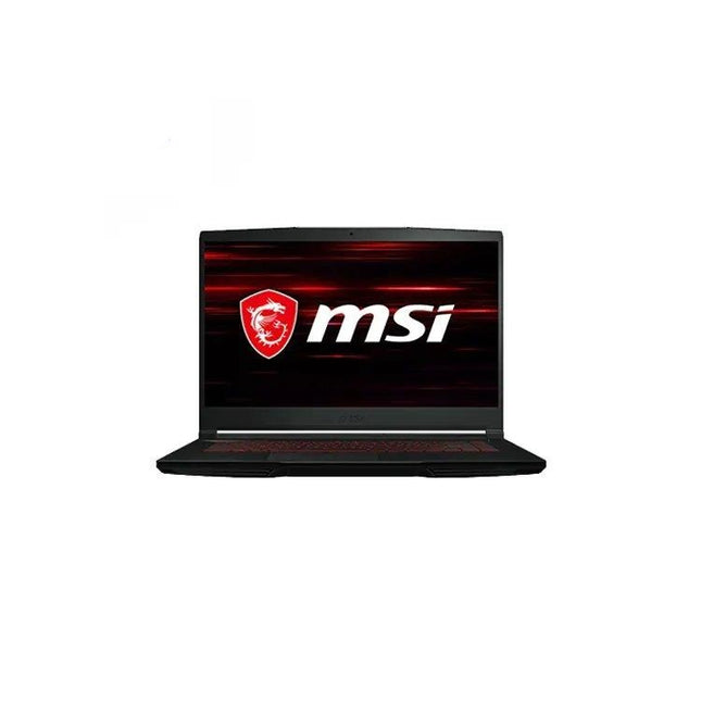 MSI laptop with logo on a white background