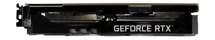 GeForce RTX graphics card on a black background