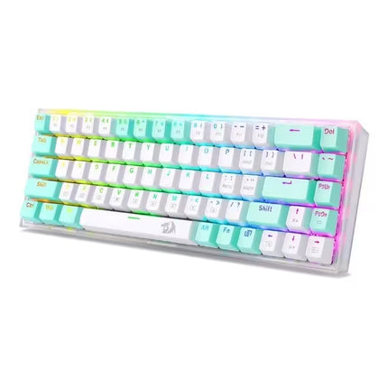 Redragon K631 CASTOR Wired RGB Gaming Mechanical Keyboard, Hot-Swappable W/Hot-Swap Free-Mod Pcb Socket & Translucent Board (NEW) 11 Month Warranty