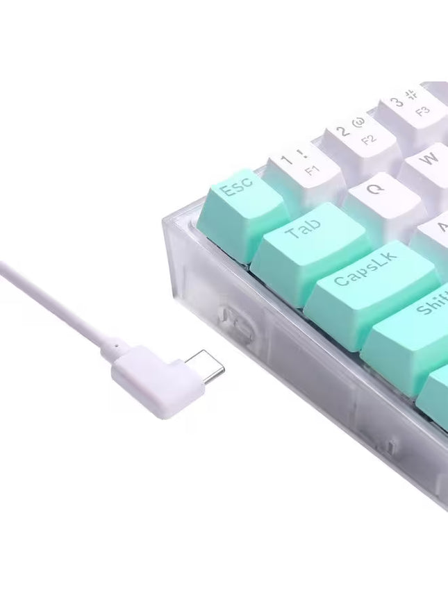 Redragon K631 CASTOR Wired RGB Gaming Mechanical Keyboard, Hot-Swappable W/Hot-Swap Free-Mod Pcb Socket & Translucent Board (NEW) 11 Month Warranty