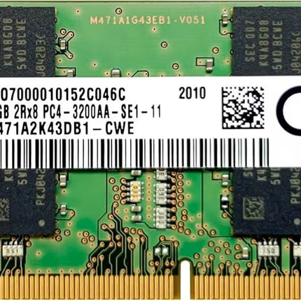 Samsung RAM module with green and black color scheme