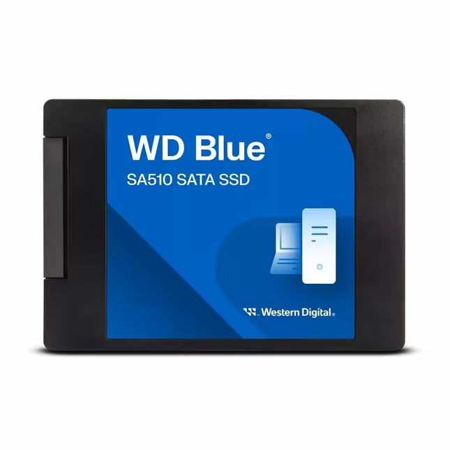 Western Digital WD Blue SA510 SATA SSD on a white background