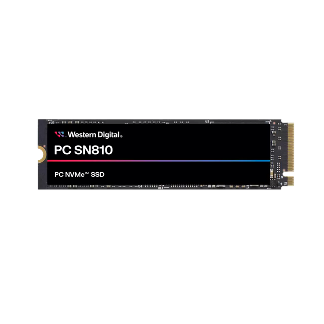 Western Digital PC SN810 NVMe SSD on a white background