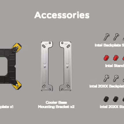 Collection of computer hardware accessories on a gray background