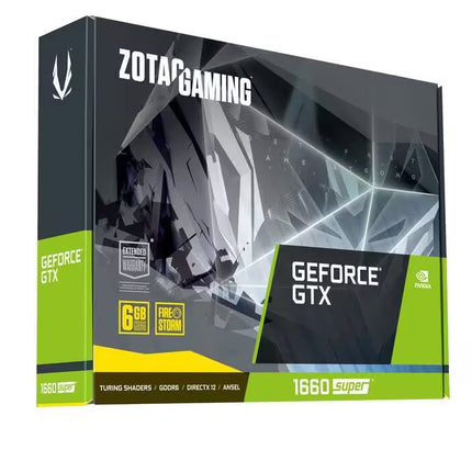 Zotac Gaming GeForce GTX graphics card packaging on a white background